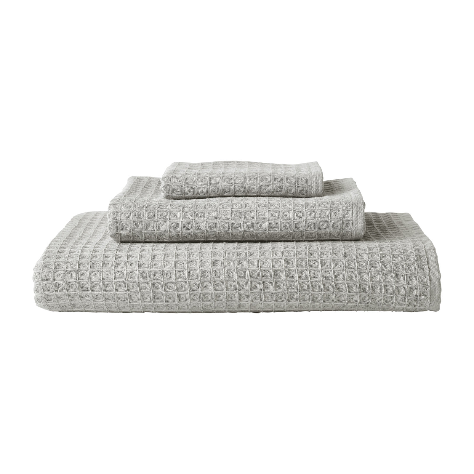 Waffle Twist Cotton Hand Towel, Linen