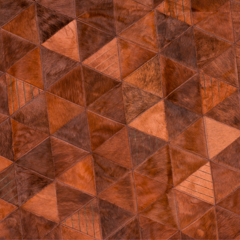 Trilogia Cowhide Geometric Indoor Rug, Runner 2'7" x 16'4"