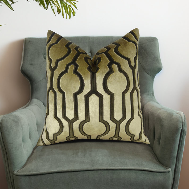 Ensemble de coussins décoratifs en velours géométrique Thomas Collection®, Rectangle H 12 po x l 20 po