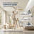  52-inch Modern Ceiling Fan with Light, APP, Remote Control Smart Fan, 3 Solid Wood Blades, DC Motor, 6 Speeds, Flush Mount for Bedroom, Living Room-1425512544