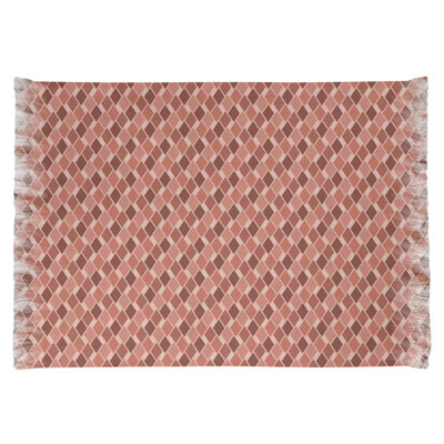 Tapis brun diamants rétro Mcguigan