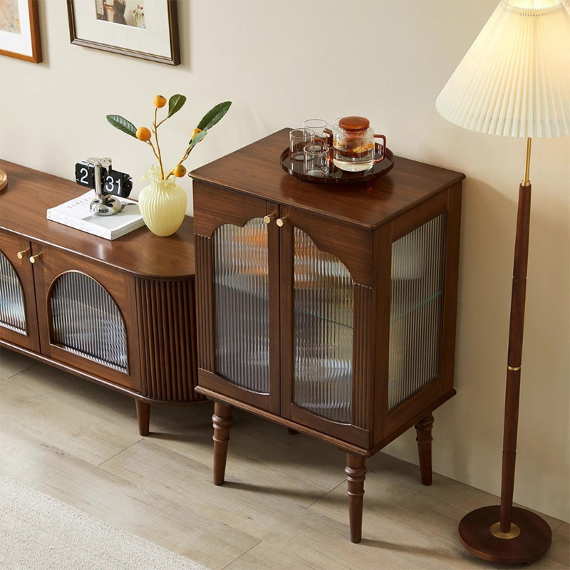 Petite armoire d'appoint en verre Retro