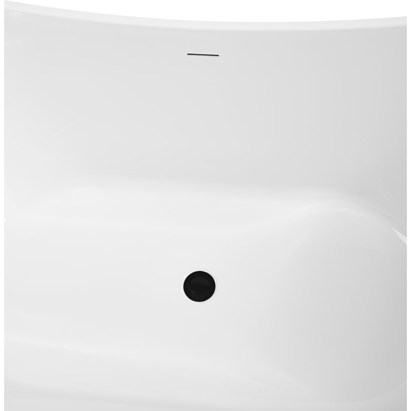 Baignoire autoportante 67 po Streamline, Noir mat