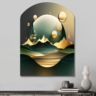 Fosteau - Abstract Marble Arch Shape Assymterical Metal Wall Sculpture