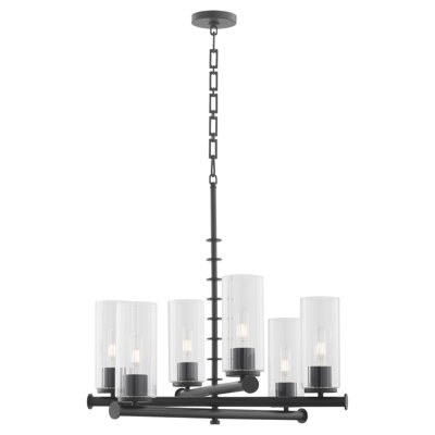 Keyanah 6 LightT Chandelier | Aged Brass