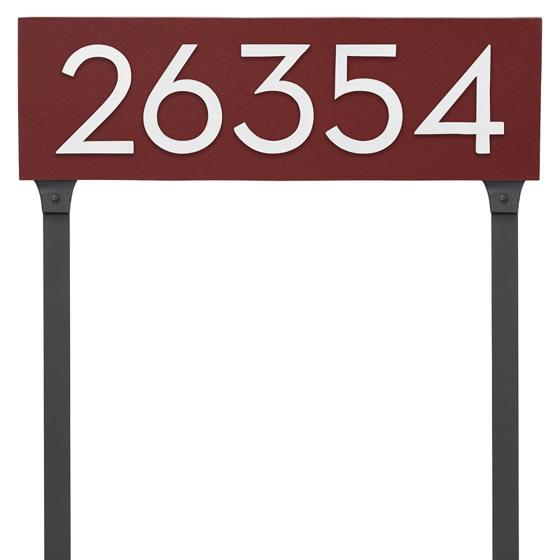 Rectangle Lawn Insert, Brick Red/White, Yes