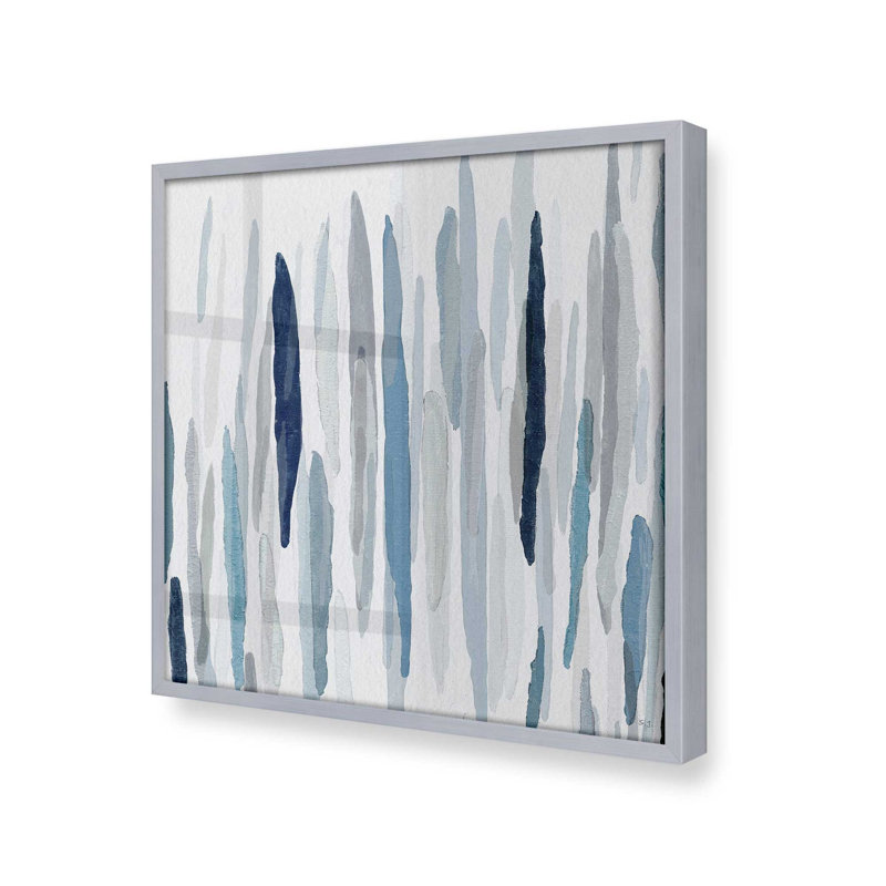 Blues rythmique v1, Papier avec cadre photo simple en chrome poli, H 21,75 po x l 21,75 po x P 1,25 po