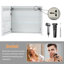 80mm W 70mm H Surface Frameless Medicine Cabinet Mirror 2 Adjustable