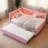 Upholstered Bed Frame With Adjustable LED Lighting, Built-In USB Charging, And Space-Saving Trundle,No Box Spring Needed-1545795822-1545795808