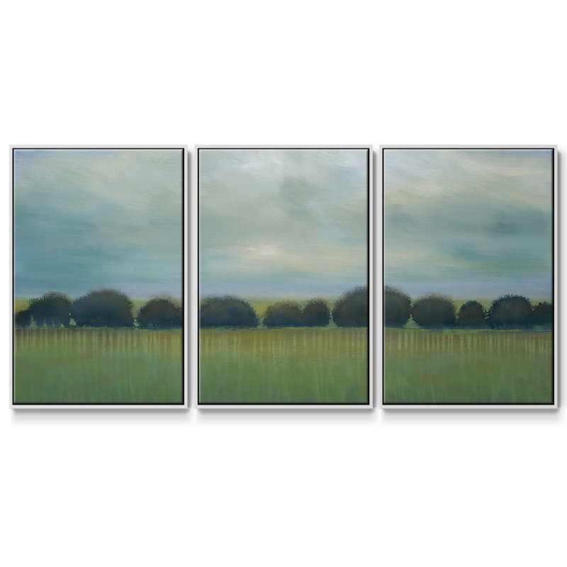 Greener Pastures 3 pièces, Cadre blanc, H 40 po x l 78 po x P 2 po