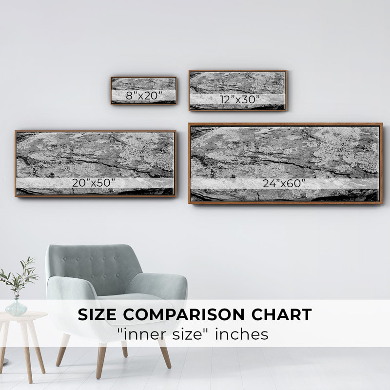 Found Textures XVI- Framed Canvas, 8" H x 20" W