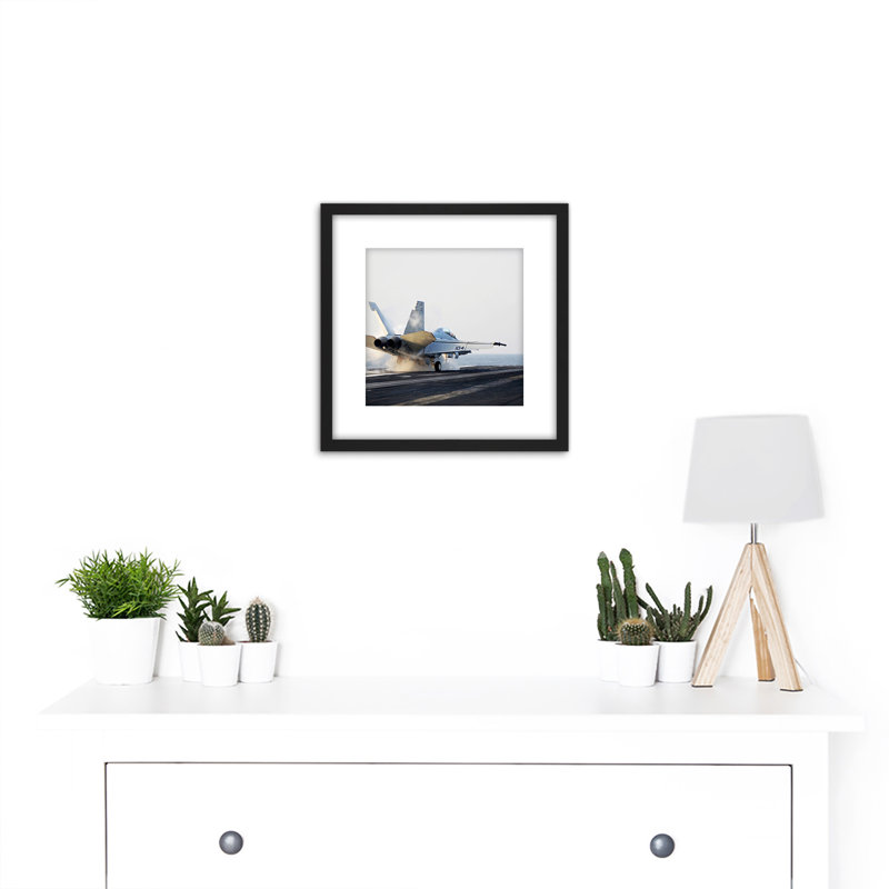 Military USA Navy FA-18F Super Hornet Aircraft Jet - Single Picture Frame Print