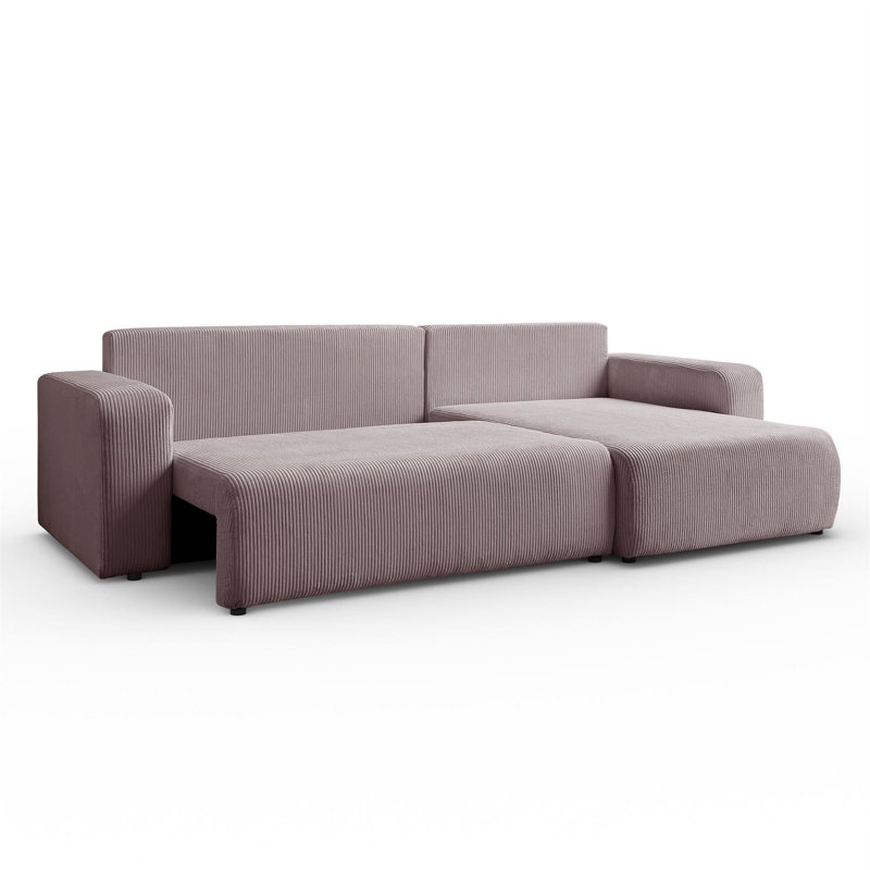 Cittlali 4 Seater Sectional Sofa Bed, Lavender