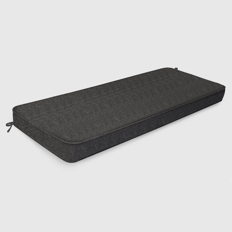 Coussin de banc de baie de 4 po Premium, Gris foncé, L 60 po x P 26 po