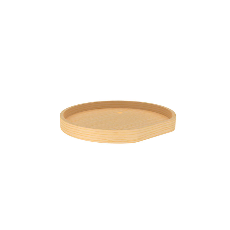 Banded Wood D-Shaped Lazy Susan for Corner Wall Cabinets w/Swivel bearing, 18.5, Natural, 20.0
