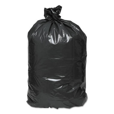 Plasticplace 44 Gallon Rubbermaid Compatible Trash Bags, Black (100 Count)