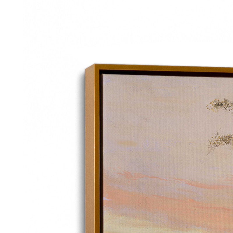 Impression sur toile, "Télécommande Lakeshore I" par Michael Willett, «Floater», reproduction encadrée sans passe-par, Doré