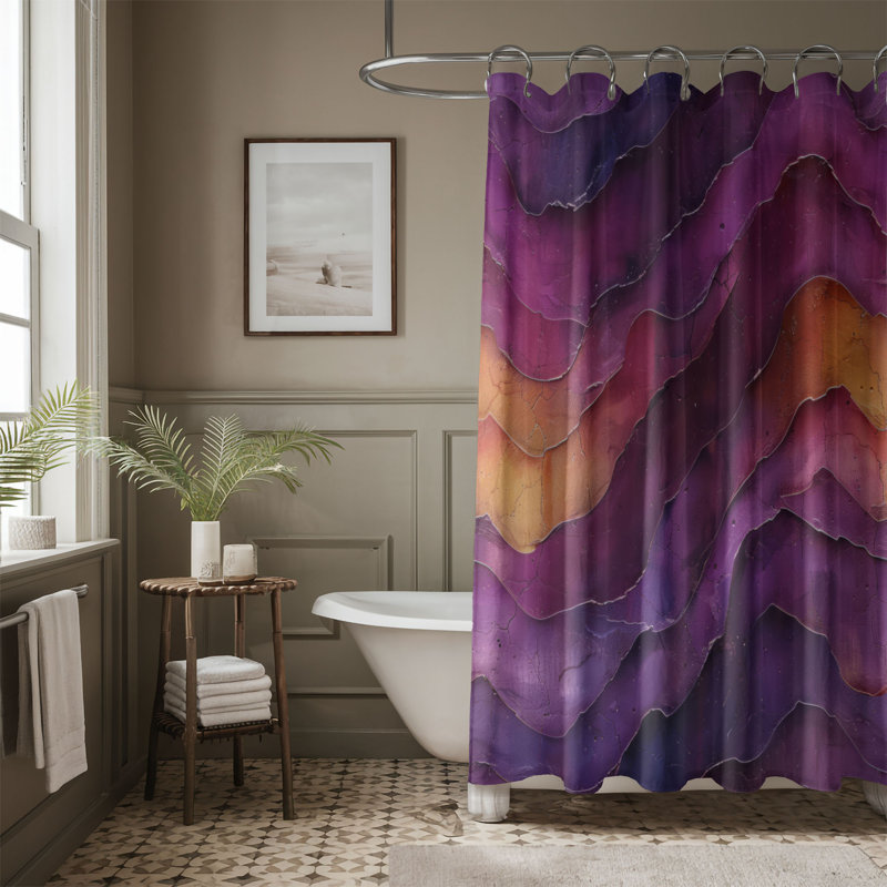 Mauve antique - Rideau de douche Premium, H 74 po x l 71 po
