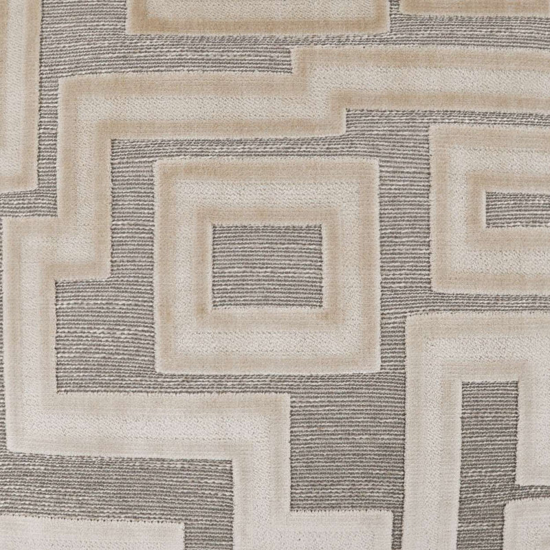 Modernist Geometric Throw Pillow, Oat, Square 22"