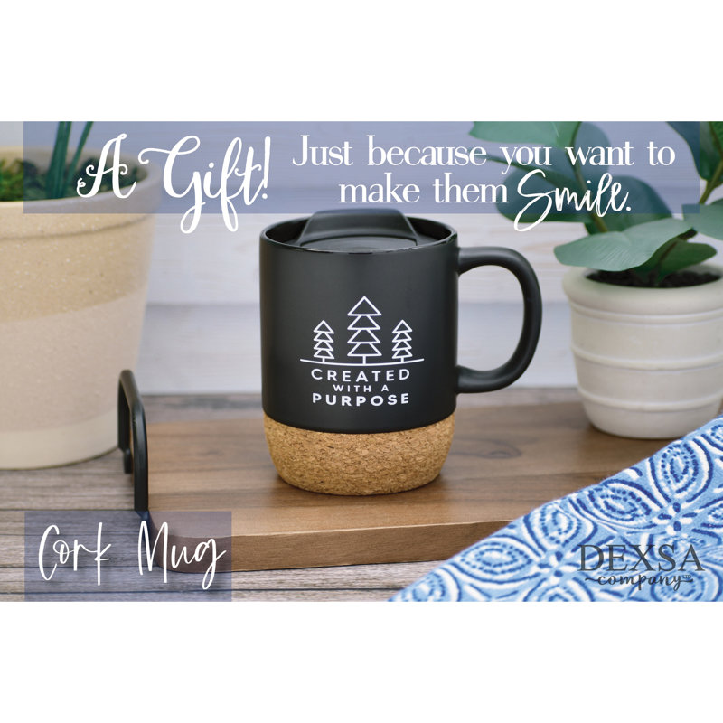 Créée avec une tasse de fond en liège Designer avec un but - 14 oz