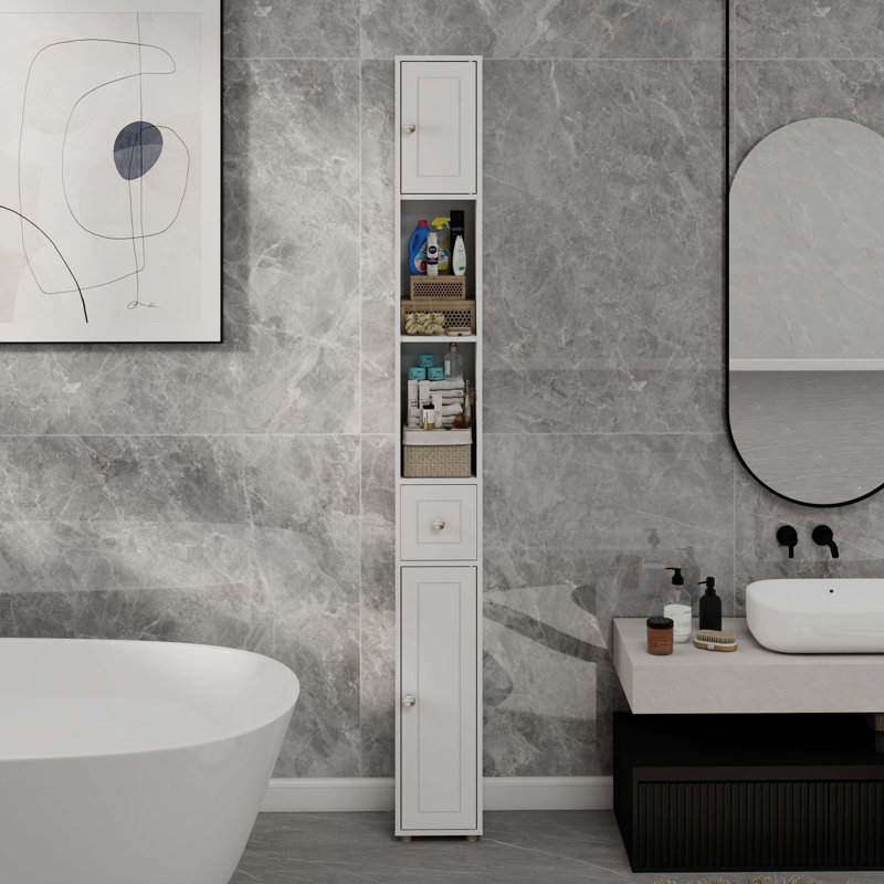 Tall Slim Bathroom Storage Cabinet