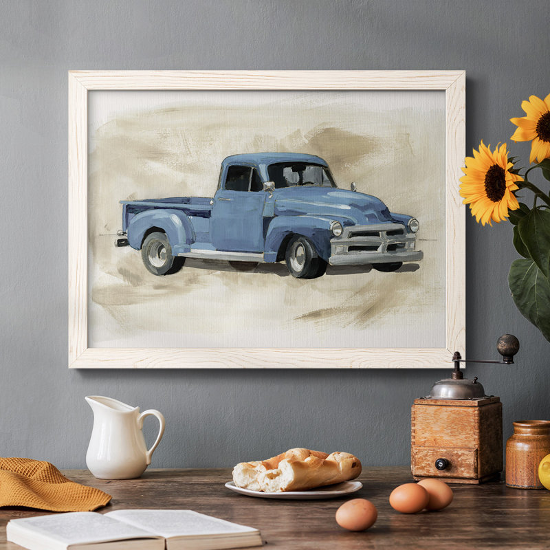 " Pickup I ", White Framed, 18" H x 26" W x 1.5" D