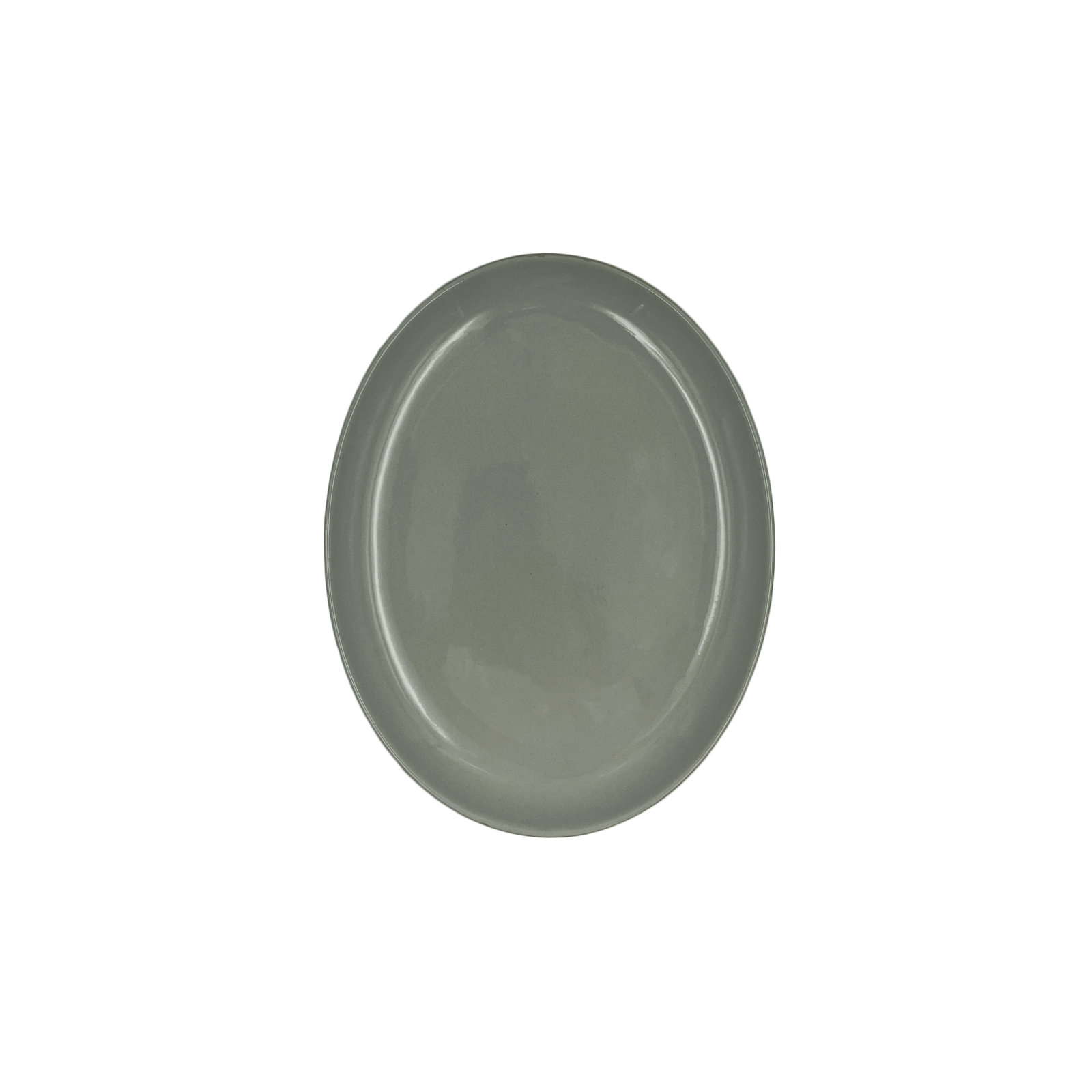 Shell Bisque Porcelain Platter, Gray, Large