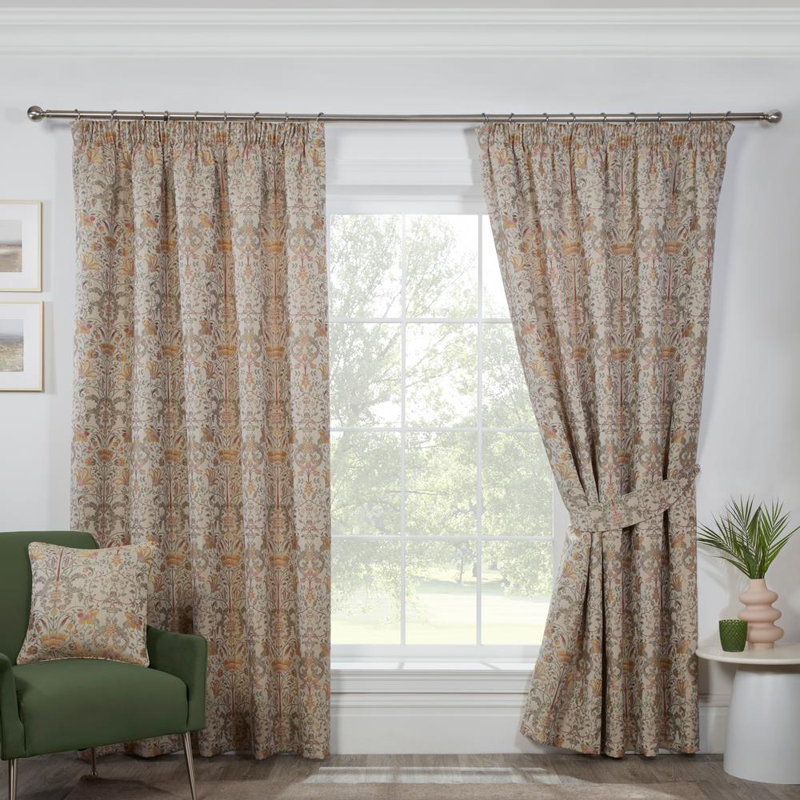 Deloria Room Darkening Curtain Pair, Natural, 90" x 54"