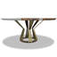 Round Walnut Wood Dining Table-57360317-57360316-57360322