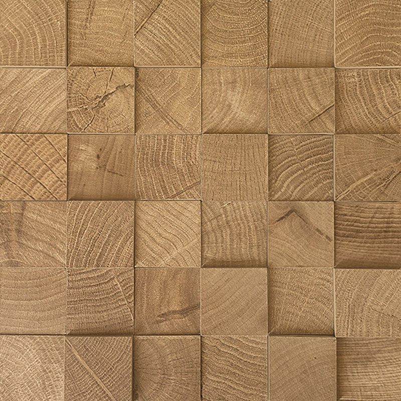 Bespoke Wood 2X2 mosaïque 3D noyer, Beige foncé