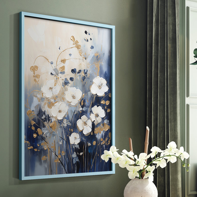 FLORAL Series CECII - Impression encadrée de qualité supérieure - Prêt à accrocher - Aucun clou requis, H 11 po x l 9 po