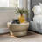 Albert Modern Concrete Round Side Table Low End Table 23.8"W x 11.4" H