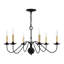 Lustre classique / traditionnel à 6 lumières de style bougie Analogie