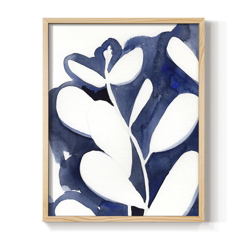Bleu Eucalyptus II, reproduction encadrée - bois massif, H 21 po x l 17 po