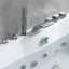 67" LED Control Panel Whirlpool Water Jetted & Air Bubble Freestanding Heated Soaking Bathtub
