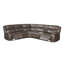 Canapé modulaire inclinable en cuir 119 po Alvi-848075896
