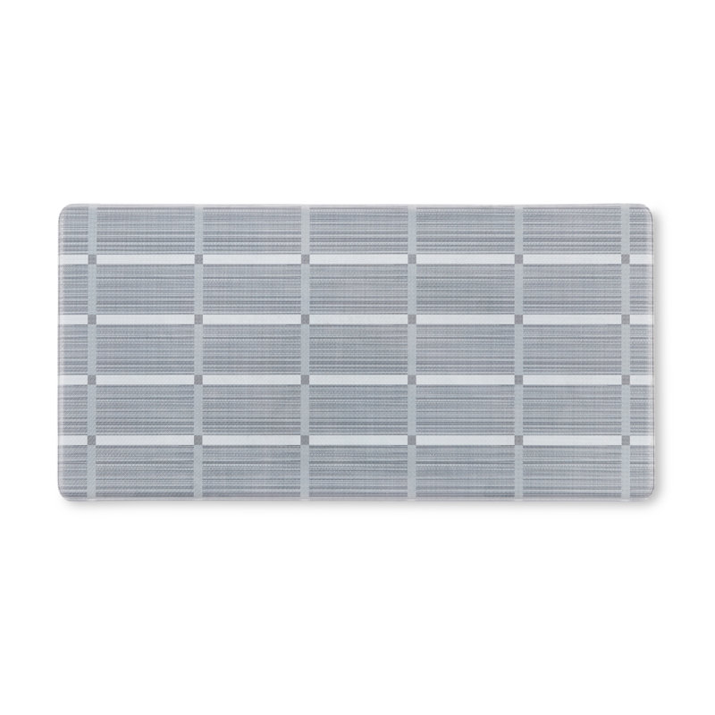 Comfort Plus Dark Grey Geometric Memory Foam Kitchen Mat