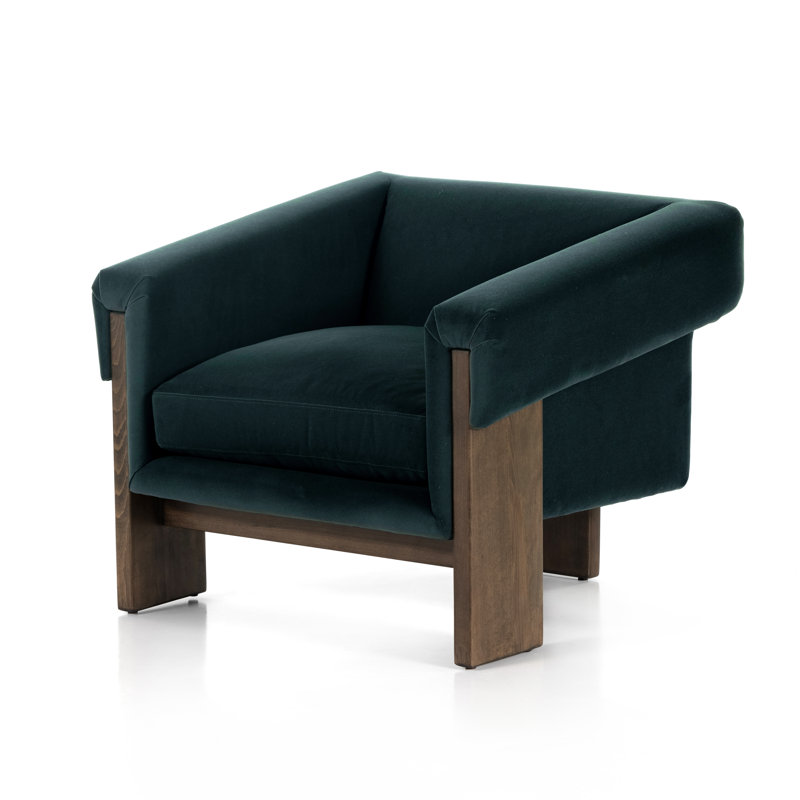 Cairo Chair-Harrison Black, Modern Velvet Smoke