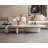 Rudina Modern Nesting Coffee Table Set - Oval Wood Double Leg Design, Minimalist Style Living Room Tables for Office & Lounge