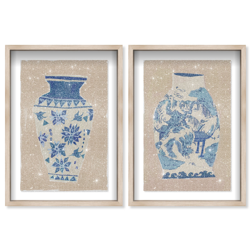 Heirloom Ornaments Set Set by Oliver Gal, 31" H x 21" W, Natural Oak Shadowbox