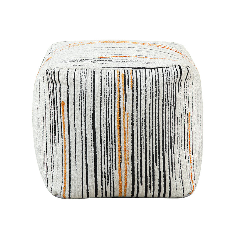 Pouf carré en tissu, surface antidérapante, supportant un poids de 300 lb, multicolore, pouf en tissu 16 po x 16 po x 16 po, multicolore, 16 po x 16 po x 16 po