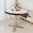 White&Silver Round Sintered Stone Dining table