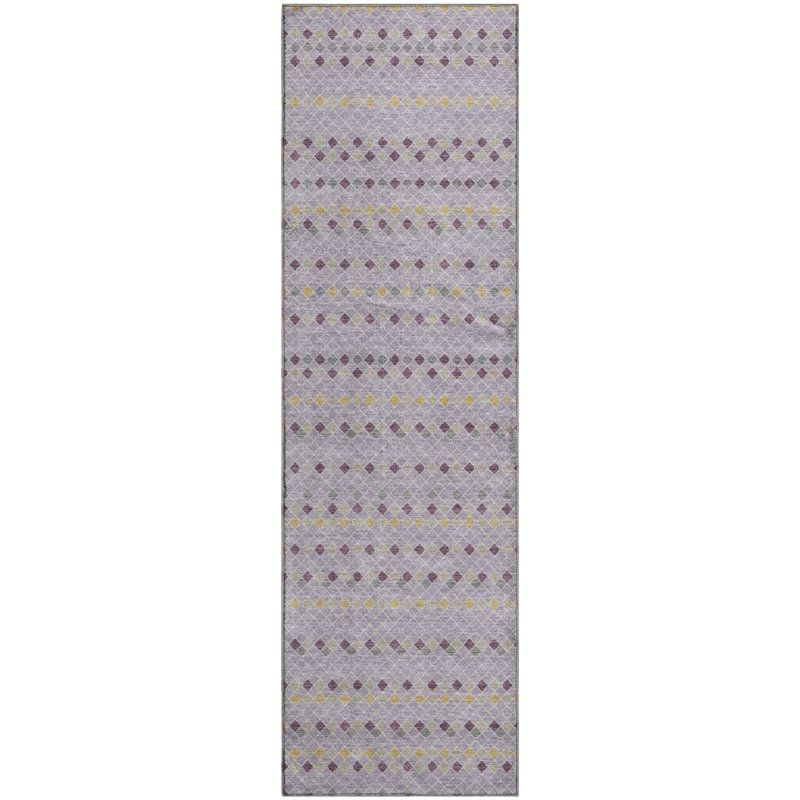 Tapis à rayures Sykora AMF1408 lavable à la machine de qualité supérieure, Tapis de couloir 2 pi 3 po x 7 pi 6 po