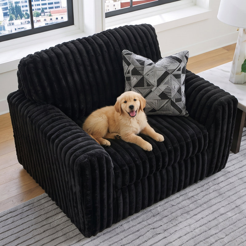Chaise surdimensionnée Midnight-Madness, Noir