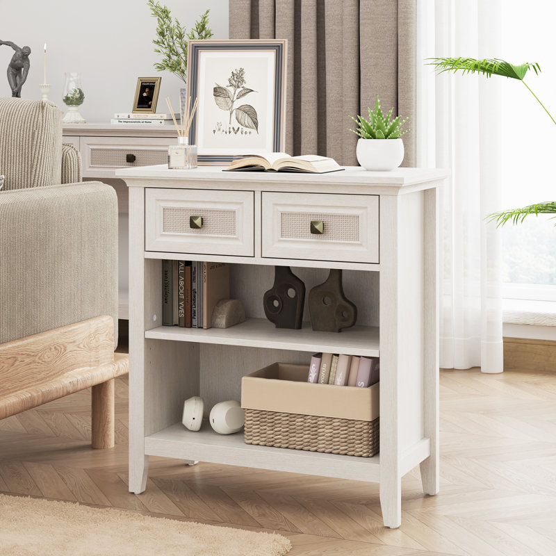 28'' 2 Drawer Accent Storage Cabinet, White