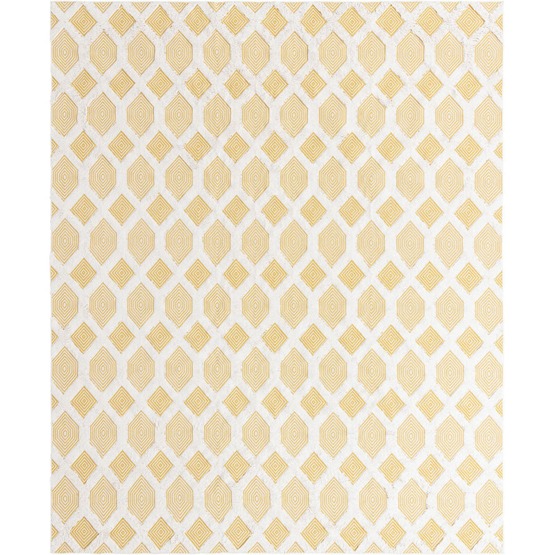 Jordalier Cotton Geometric Indoor Rug, Rectangle 9'10" x 12'