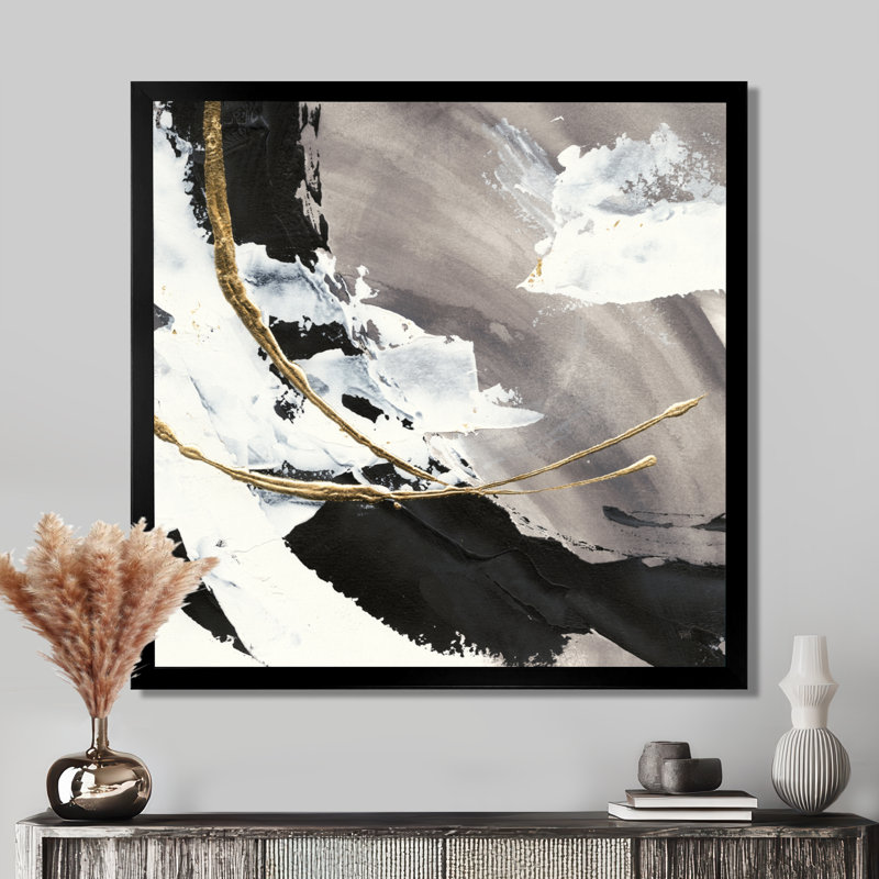 Abstrait art mural sur toile, impression moderne de l'arc peint Glam - Glam Painted Arcs II, H 30 po x l 30 po, Toile tendue