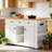 53" Kitchen Island with Power Outlet & Drop Leaf, Rolling Kitchen Cart with Internal Door Storage Racks, 3 Drawers & Side Spice Shelves, Large Mobile Kitchen Storage Cabinet-573701289
