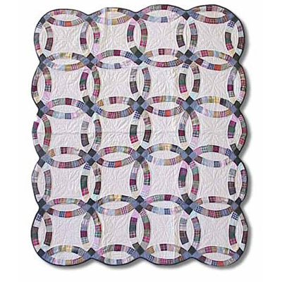 Country Wedding Ring Quilted Throw Blanket