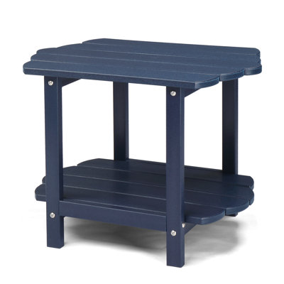 Patio HDPE Square Gray Side Table by Ebern Designs